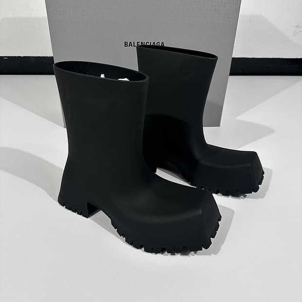 (정품/새상품) 발렌시아가 여성 블랙 트루퍼 러버 부츠
