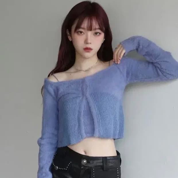 체리퀴리 플러피 가디건나시