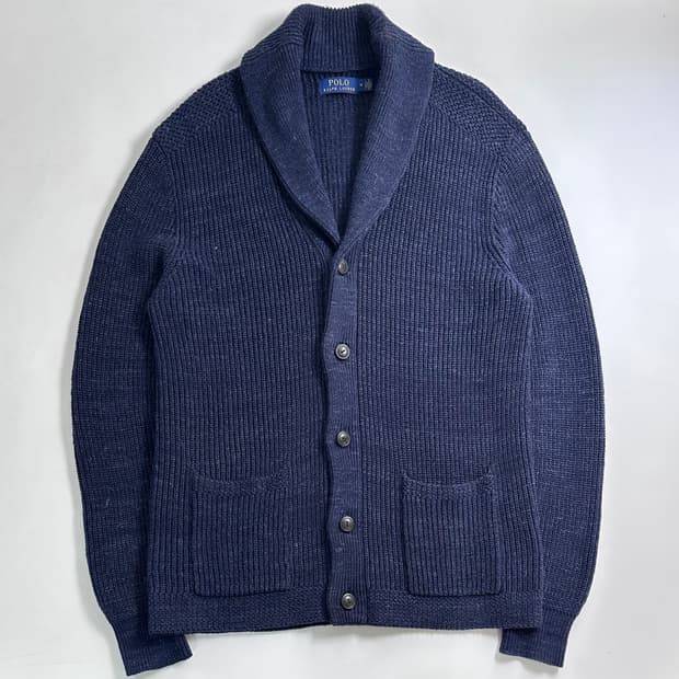 폴로 랄프로렌 코튼 숄카라 니트 가디건