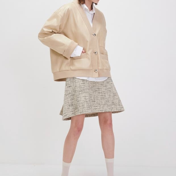 (한섬) SYSTEM 시스템 페이크레더 자켓 66