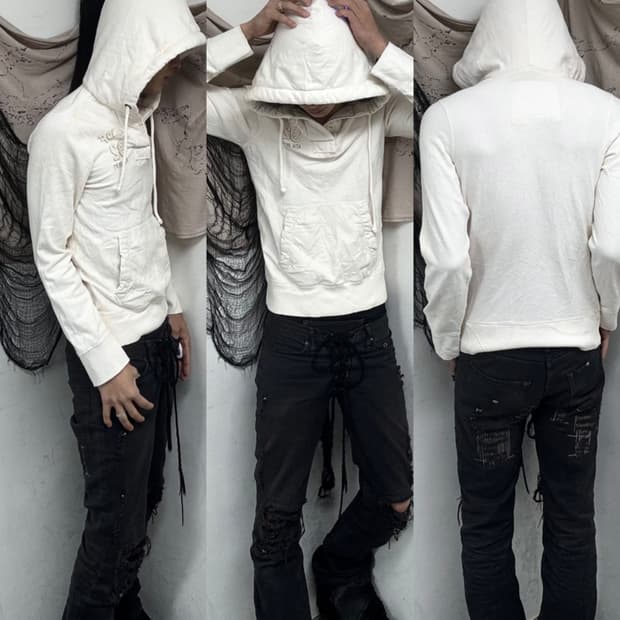 [Abercrombie&Fitch]Y2K Mood White Hoodie