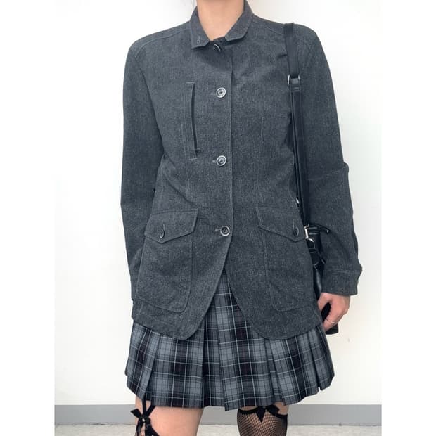 빈티지 차콜 블레이저 자켓
