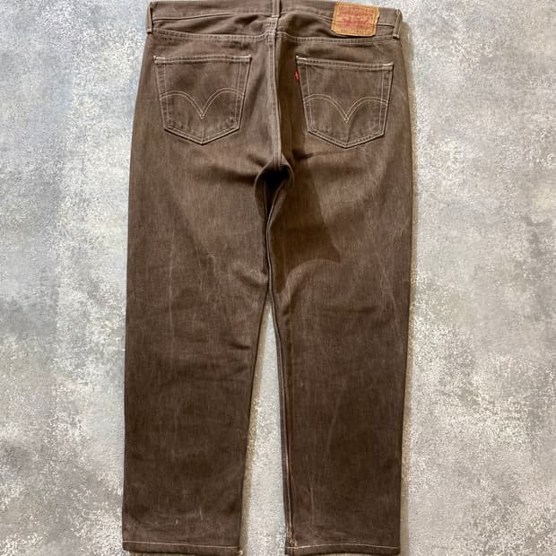 [36] 00s Levi's 501 리바이스 브라운 워시드 데님팬츠