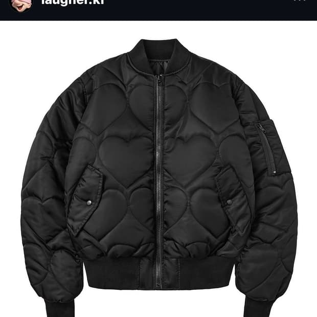 라퍼 하트 퀼팅 자켓 ma-1