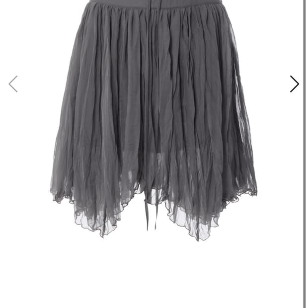파히섬 Chiffon pleats skirt_charcoal