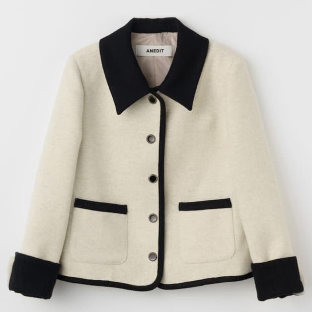 언에디트 W Avery Wool Jacket_Marshmallow