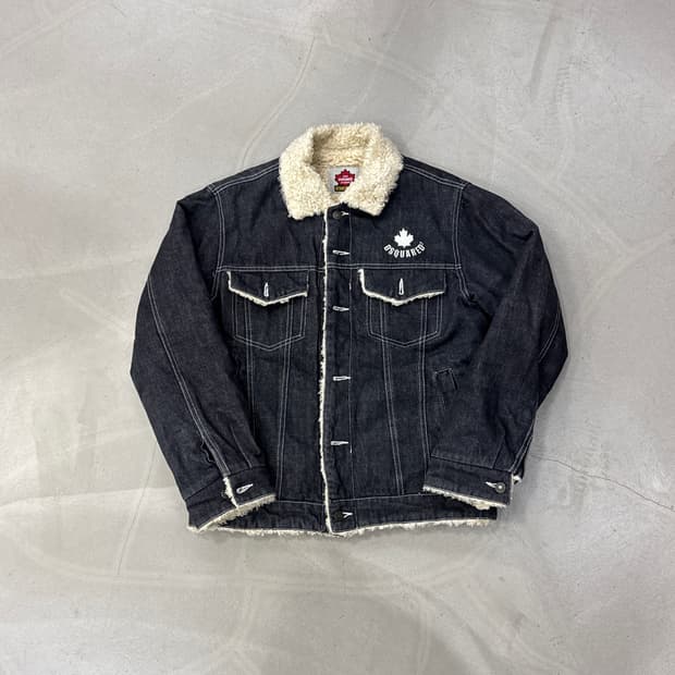 디스퀘어드 양털 청자켓