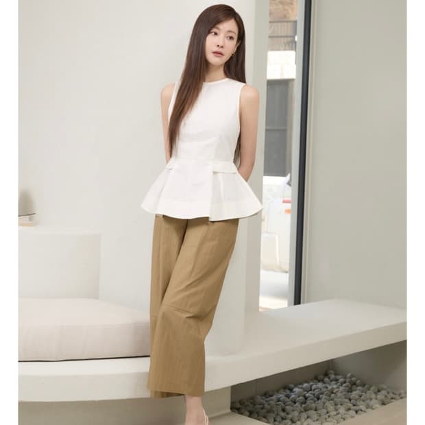 미개봉) 조르쥬 레쉬 배럴 레그 크롭 팬츠