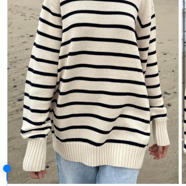 브랜디멜빌 네이비 스프라이트 니트