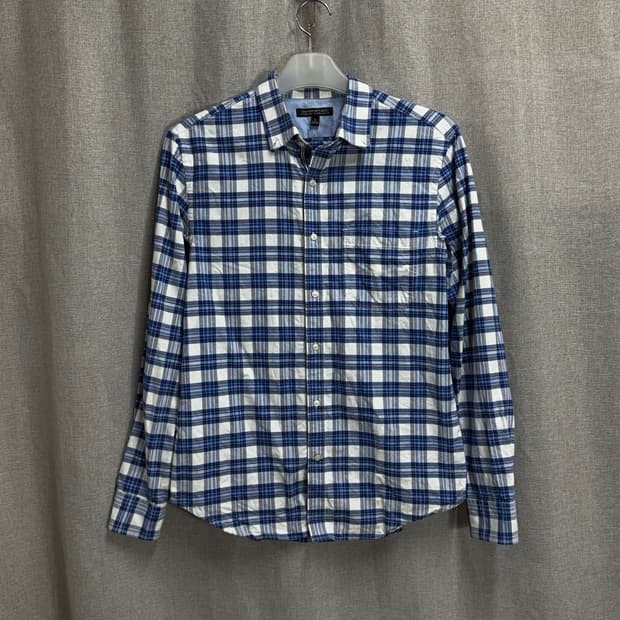 [M] 바나나리퍼블릭 면 블루 체크 셔츠 남방