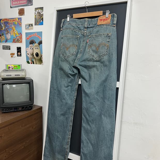 Levis 1902 리바이스 빈티지 워싱 와이드핏 데님 팬츠