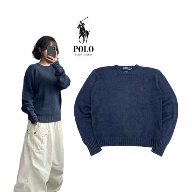 폴로 포니 코튼 니트