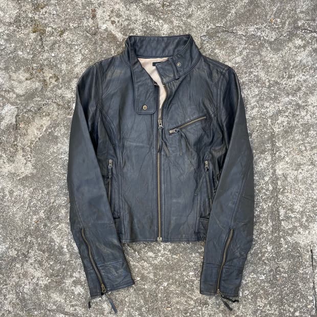 아뜰리에 서브 쉽스킨 레더 자켓 38 블랙