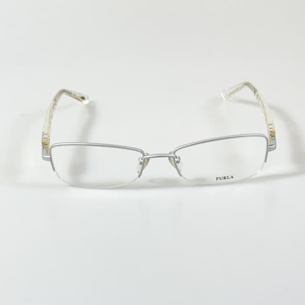 90s FURLA 실버 스퀘어 반무테 빈티지 안경
