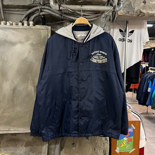 아식스 후드 코치 자켓 네이비 105 #csz2881