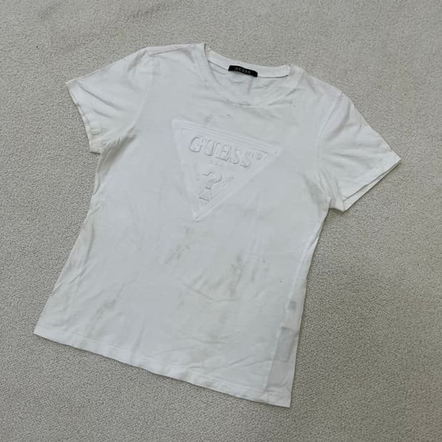 S 게스 여성 빅로고 반팔 티셔츠 0323M