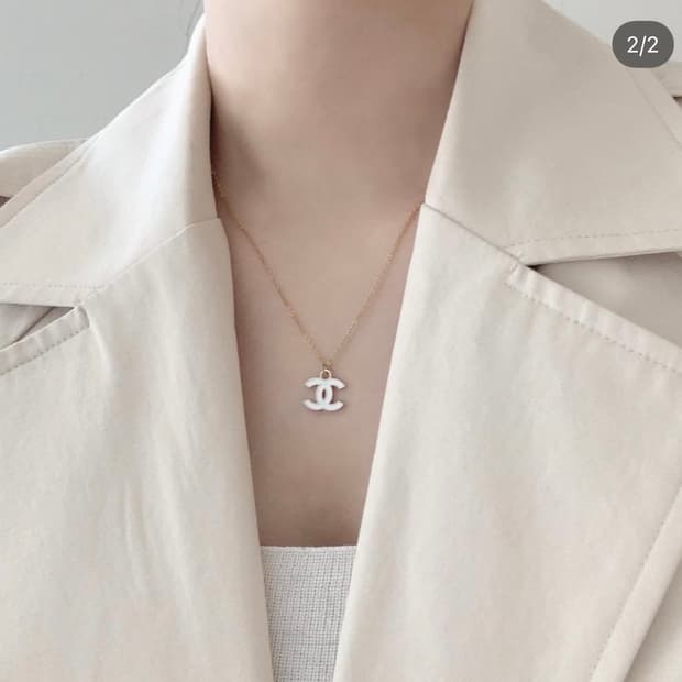 샤넬 빈티지 단추 목걸이