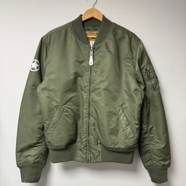 알파인더스트리 ARMY 프린팅 MA-1 플라이트 자켓 L