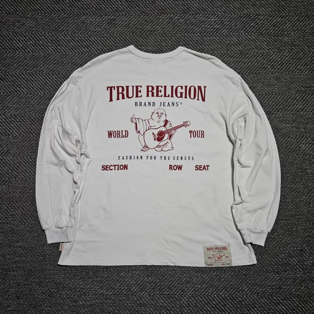 True Religion 월드투어 백프린팅 티셔츠/M