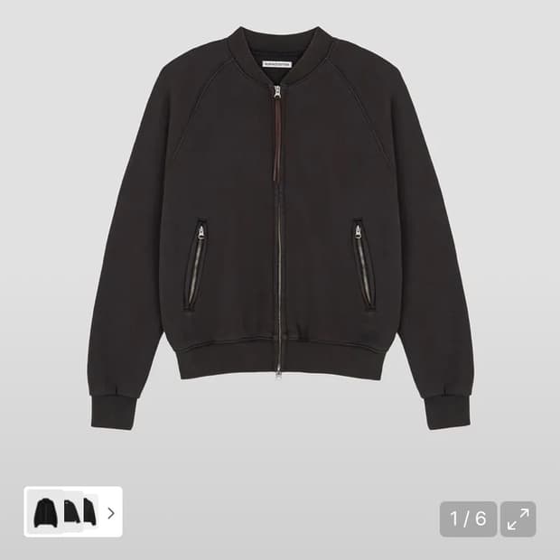 서피스에디션 SWEAT STADIUM JACKET BLACK