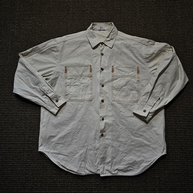 Jwo 오버핏 셔츠 베이지 L