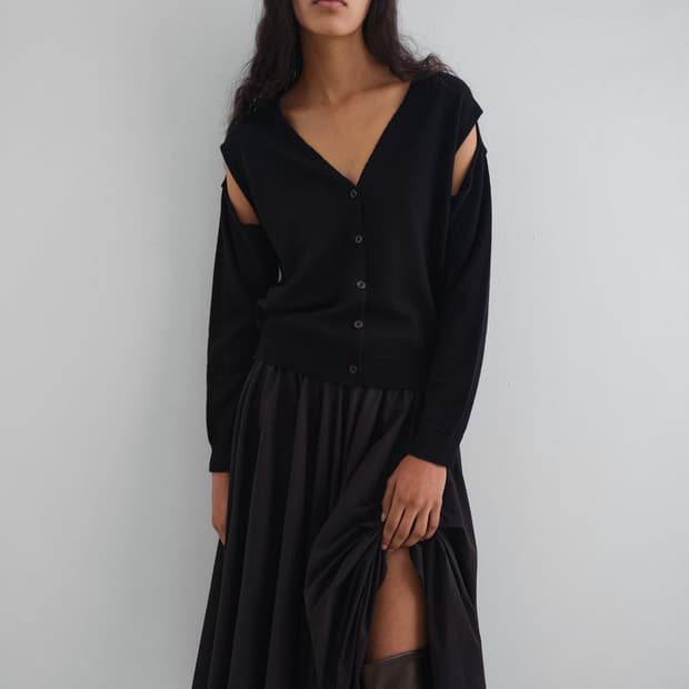 [XS,S,M]기마구아스 Coucou 컷팅 가디건/블랙