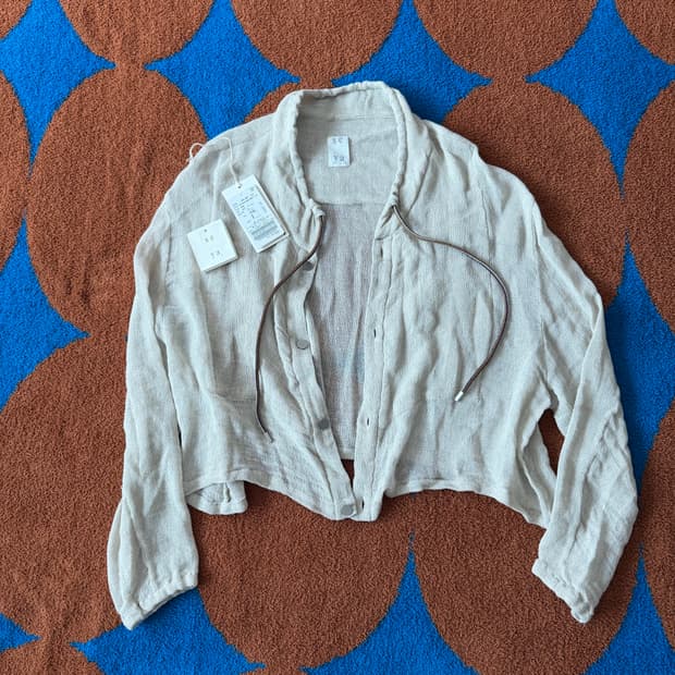 세야 실크린넨 넥포인트 자켓 (택, 여분단추 풀구성) 3사이즈