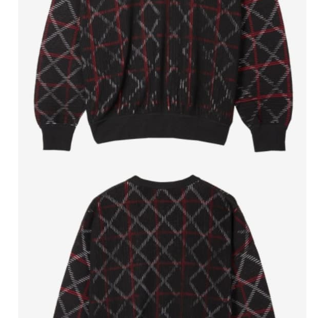 나이키랩 이태리 클래식 스포츠 체크 니트 크루넥