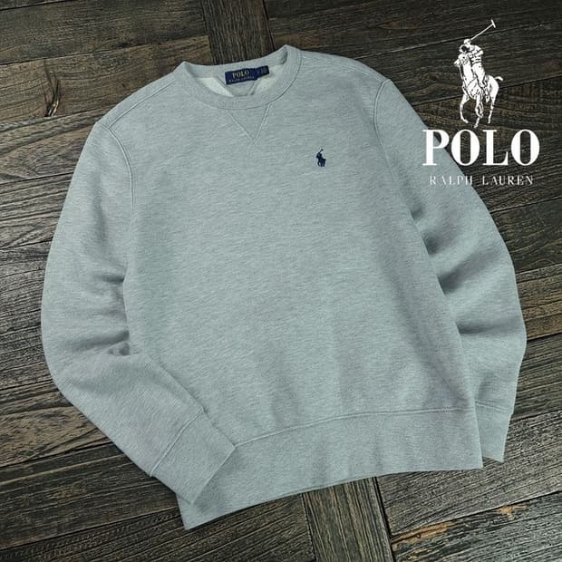 [폴로 랄프로렌] 포니 로고 자수 맨투맨 그레이 M19747