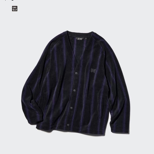 유니클로 니들스 후리스 오버사이즈 가디건 블랙 m