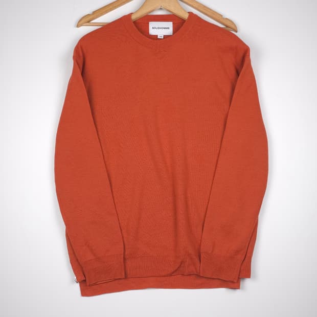 솔리드옴므 울 니트 오렌지 (L, 48)
