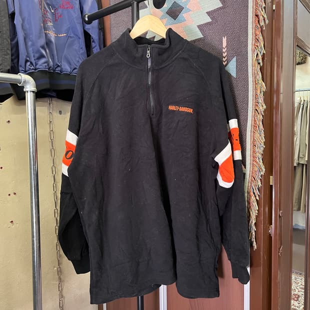 할리데이비슨 플리스 하프집업 #csz613