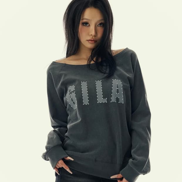 길라아카이브 BACKLESS SWEAT SHIRTS_CHARCOAL
