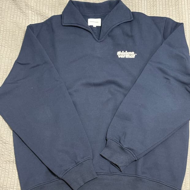 디스이즈네버댓 오픈카라 스웻셔츠 네이비 XL