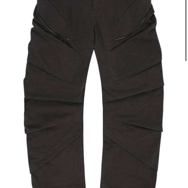 curved drape pants dark brown