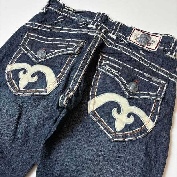 라구나비치00's Y2K 펑크 데드스탁 스티치 자수 데님팬츠 PN8831