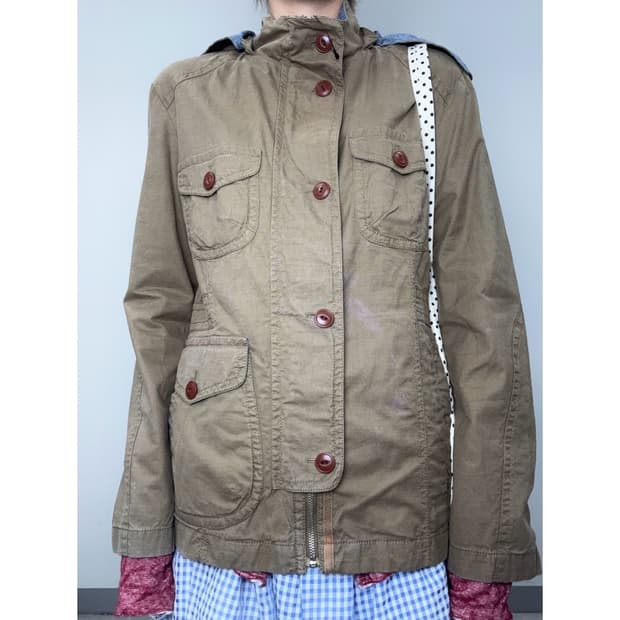빈티지 워크웨어 유틸리티 y2k 하이넥 자켓