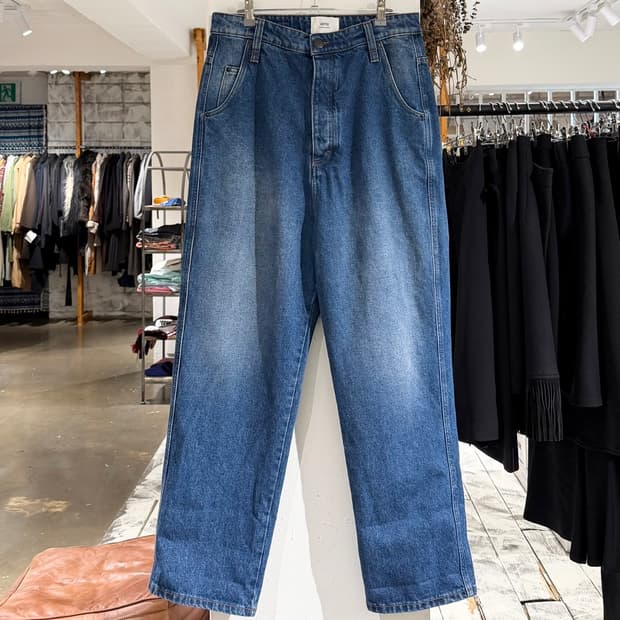 아미 중청 데님 와이드 팬츠