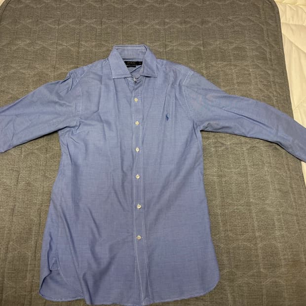 폴로 랄프로렌 블루 체크 남방