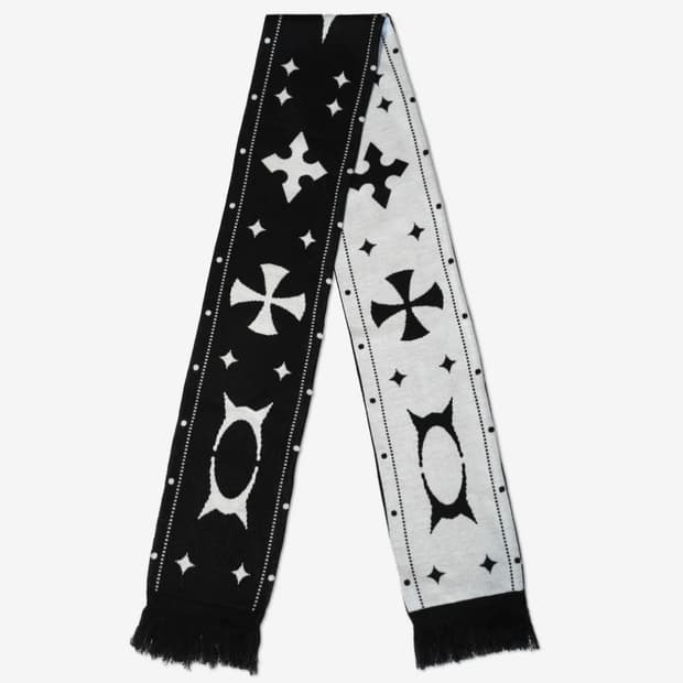 크리틱 WORMHOLE JACQUARD MUFFLER BLACK 머플러