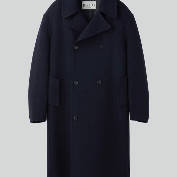 렉토 kuse 핸드메이드 코트 네이비 1사이즈