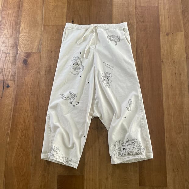 KZ ATELIER Hand Artwork Wide pants