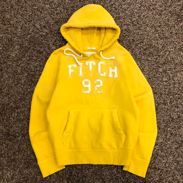 아베크롬비 옐로우 후드티