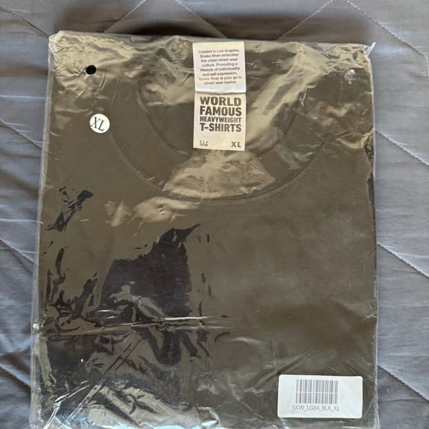 샤카웨어 7.5oz 가먼트다이 롱슬리브 티셔츠 블랙 XL 새상품