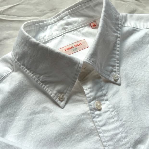 프로드셔츠 D-300 옥스퍼드 셔츠 (화이트) 컴포트 L