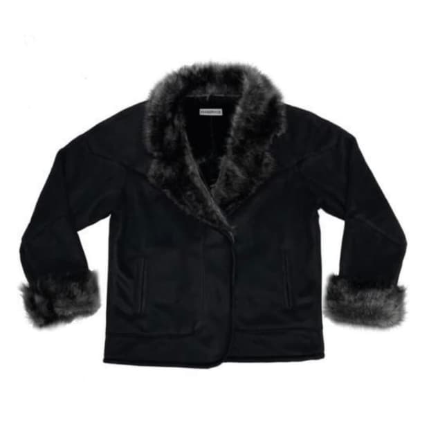 604서비스 faux fur suede coat