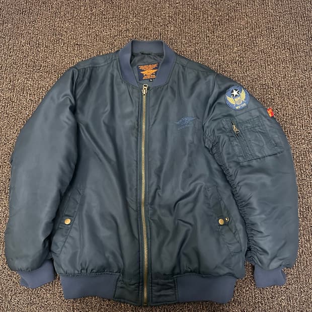 Captain Wevic US 에어포스 항공 MA-1 블루종 자켓 XL