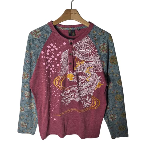 [JPN] 빈티지 오리엔탈 사쿠라 헨리넥 롱슬리브