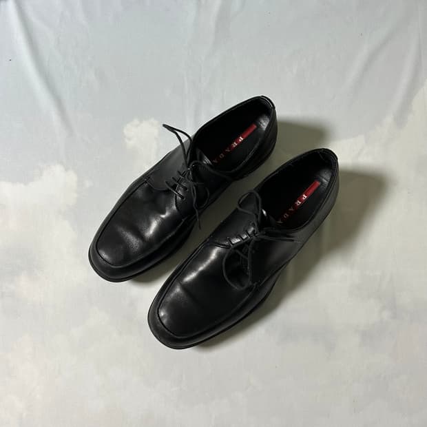 Prada sports derby shoes black
