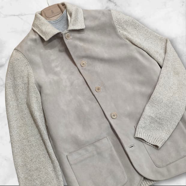 Loro Piana 로로피아나 역작* 스웨이드 캐시미어 실크 초어 자켓